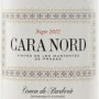 Cara Nord Negre 2012 Front Label