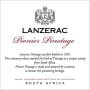 Lanzerac Pionier Pinotage 2012 Front Label