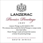 Lanzerac Pionier Pinotage 2009 Front Label