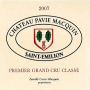 Chateau Pavie Macquin  2007 Front Label