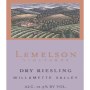 Lemelson Dry Riesling 2012 Front Label
