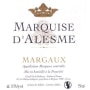 Chateau Marquis d'Alesme (1.5 Liter Magnum) 2005 Front Label