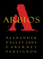 Arbios Cabernet Sauvignon 2004 Front Label