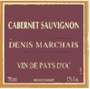Denis Marchais Cabernet Sauvignon 1997 Front Label
