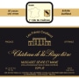 Chateau de la Ragotiere Muscadet Sevre et Maine Sur Lie Selection Vieilles Vignes 2012 Front Label