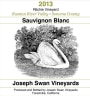 Joseph Swan Ritchie Vineyard Sauvignon Blanc 2013 Front Label