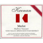 Keenan Reserve Merlot 2009 Front Label