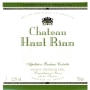 Chateau Haut Rian Blanc 2013 Front Label