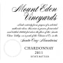 Mount Eden Vineyards Estate Chardonnay 2011 Front Label