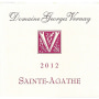 Georges Vernay Cotes du Rhone Sainte-Agathe 2012 Front Label