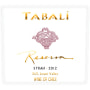 Tabali Reserva Syrah 2012 Front Label