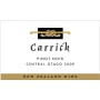 Carrick Bannockburn Pinot Noir 2009 Front Label