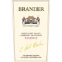 Brander Cabernet Sauvignon Reserve 2012 Front Label