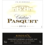 Chateau Pasquet  2012 Front Label