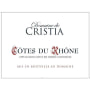 Domaine de Cristia Cotes du Rhone 2013 Front Label