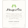Menage a Trois Pinot Grigio 2012 Front Label