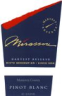 Mirassou Harvest Reserve Pinot Blanc 1998 Front Label