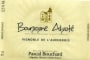 Pascal Bouchard Bourgogne Aligote 2012 Front Label