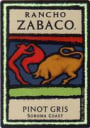 Rancho Zabaco Reserve Pinot Gris 1999 Front Label