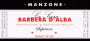 Manzone Barbera d'Alba La Serra Superiore 2010 Front Label