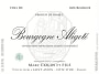 Marc Colin Bourgogne Aligote 2011 Front Label