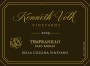 Kenneth Volk Bella Collina Vineyard Tempranillo 2009 Front Label