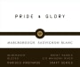 Marisco Vineyards Pride & Glory Sauvignon Blanc 2013 Front Label