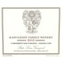 Kapcsandy Family Winery State Lane Cabernet Sauvignon Grand Vin 2012 Front Label