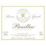 Domaines Barons de Rothschild Reserve Speciale Pauillac 2012 Front Label