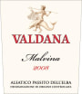 Li Veli Aleatico Passito dell'Elba Valdana Malvina 2008 Front Label