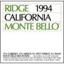 Ridge Monte Bello (1.5 Liter Magnum) 1994 Front Label