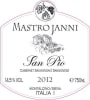 Mastrojanni Toscana San Pio 2012 Front Label