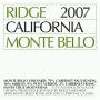 Ridge Monte Bello (3 Liter Bottle) 2007 Front Label