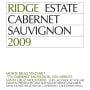 Ridge Estate Cabernet Sauvignon 2009 Front Label