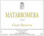 Bodegas Matarromera Gran Reserva 1999 Front Label