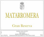 Bodegas Matarromera Gran Reserva 2001 Front Label