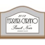 Ferrari-Carano Anderson Valley Pinot Noir 2012 Front Label