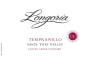 Longoria Tempranillo 2014 Front Label