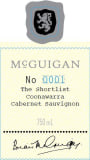 McGuigan Brothers The Shortlist Cabernet Sauvignon 2012 Front Label