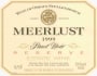 Meerlust Reserve Pinot Noir 1999 Front Label
