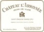 Chateau L'Arrosee  1997 Front Label