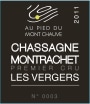 M. Picard Au Pied du Mont Chauve Chassagne Montrachet Les Vergers 2011 Front Label