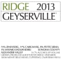 Ridge Geyserville (1.5 Liter Magnum) 2013 Front Label