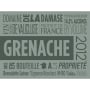 Domaine de la Damase Grenache 2012 Front Label