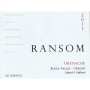 Ransom Pheasant Hill Grenache 2011 Front Label