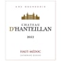 Chateau d'Hanteillan  2012 Front Label