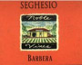 Seghesio Barbera 1998 Front Label