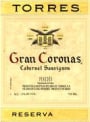 Familia Torres Gran Coronas Cabernet Sauvignon 1996 Front Label