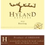 Hyland Estates Old Vine Riesling 2010 Front Label