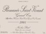 Nicolas Potel Romanee Saint-Vivant Grand Cru 2001 Front Label
